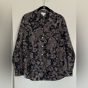 J Jill Paisley Button-Up Shirt
